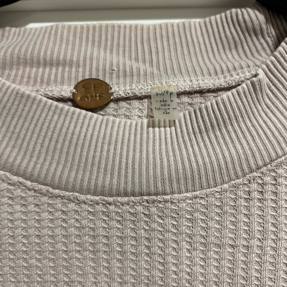 Free People FP One Cropped Thermal Hi Low Interlaken Top - Picture 4 of 5